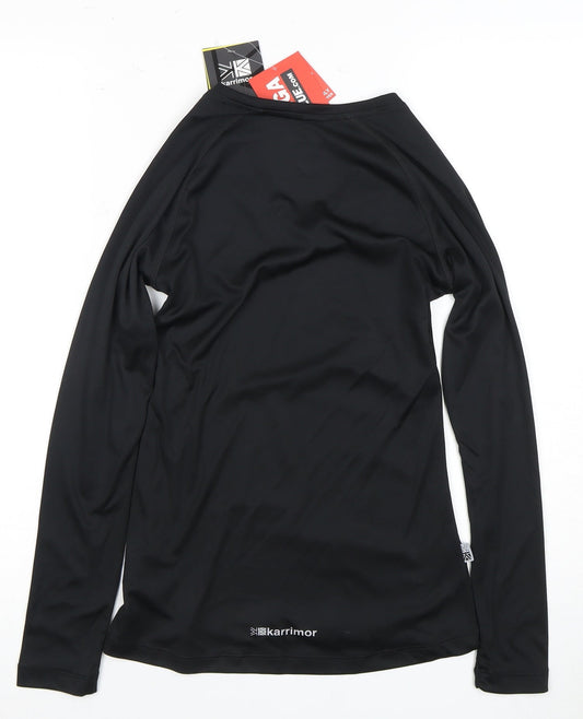 Karrimor Women's Black Running T-Shirt, Size 6, V-Neck, New