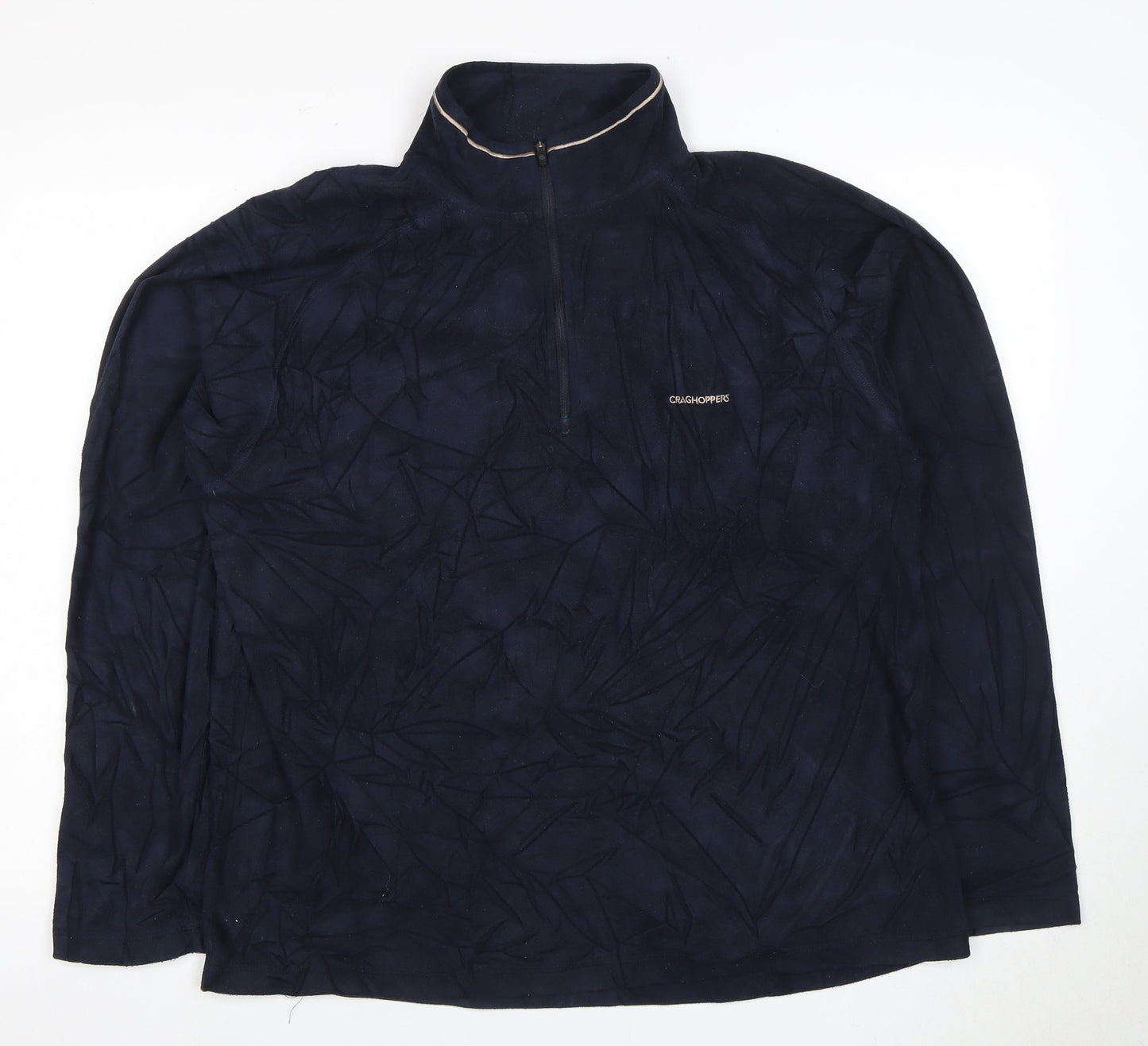 Craghoppers Men's Blue 1/4 Zip Fleece Sweatshirt, Size L