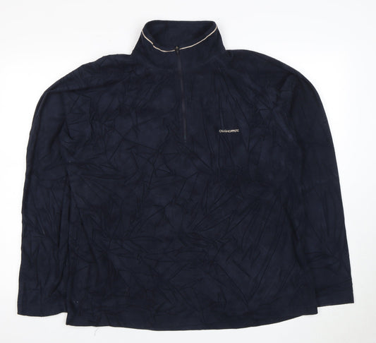 Craghoppers Men's Blue 1/4 Zip Fleece Sweatshirt, Size L
