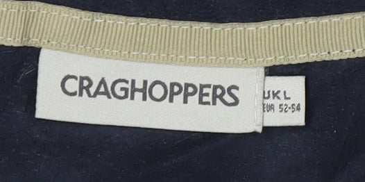 Craghoppers Men's Blue 1/4 Zip Fleece Sweatshirt, Size L