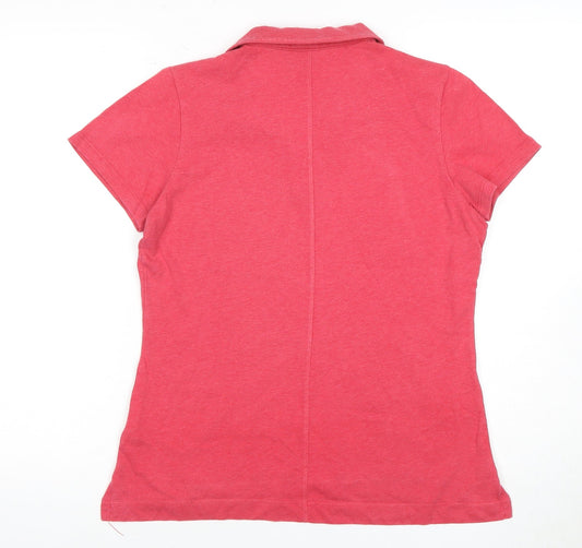 Nike Women's Red Polo Shirt M Collared Casual Comfort