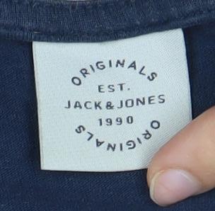 Jack & Jones Men's Blue XL Crew Neck T-Shirt