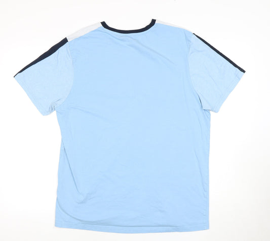 Jack & Jones Men's Blue Graphic Print 2XL Slim T-Shirt