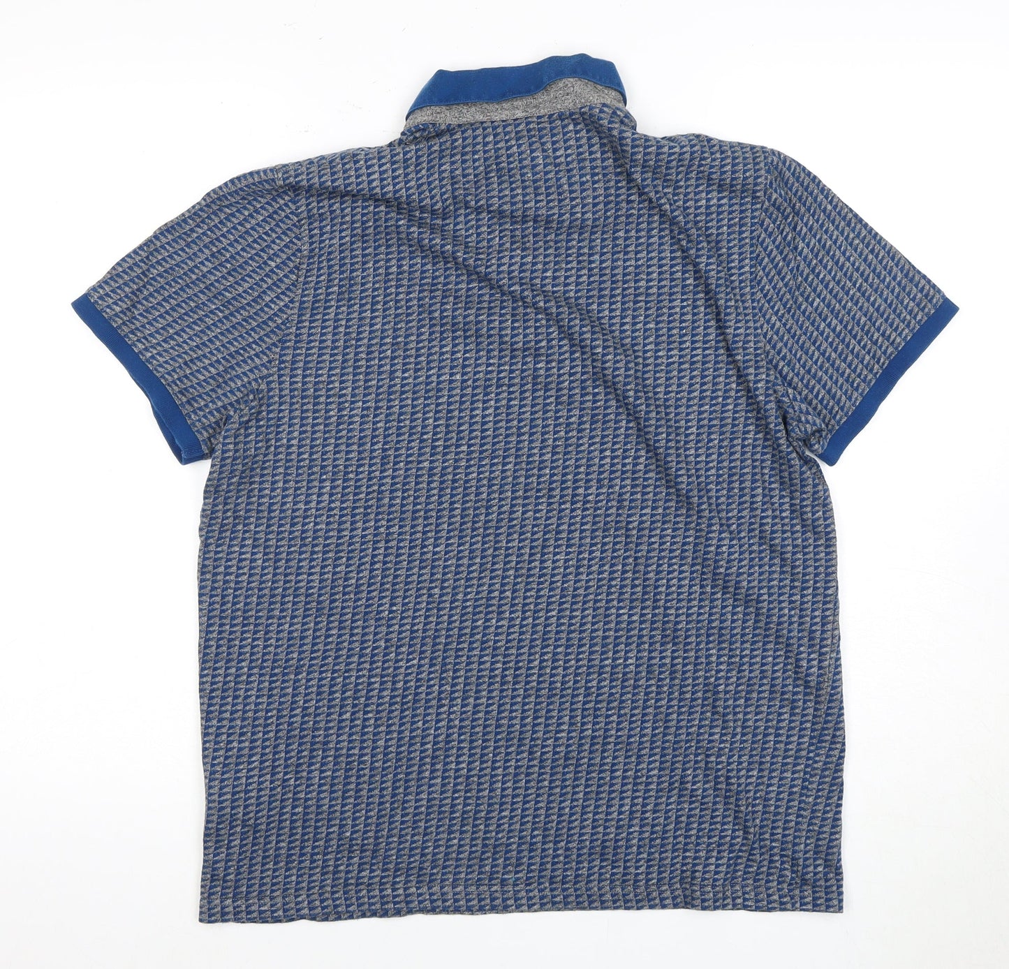 Ted Baker Men's Blue Geometric Polo Shirt L