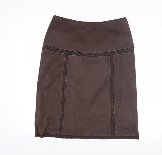 Next Women's Brown Pencil Skirt, Size 14