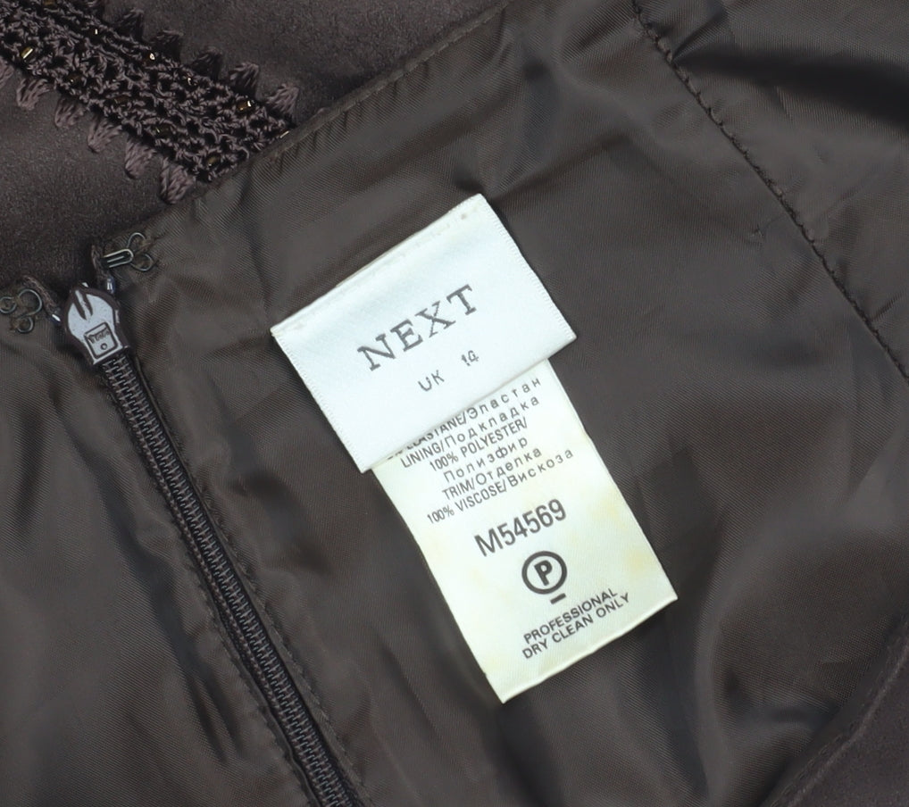 Next Women's Brown Pencil Skirt, Size 14