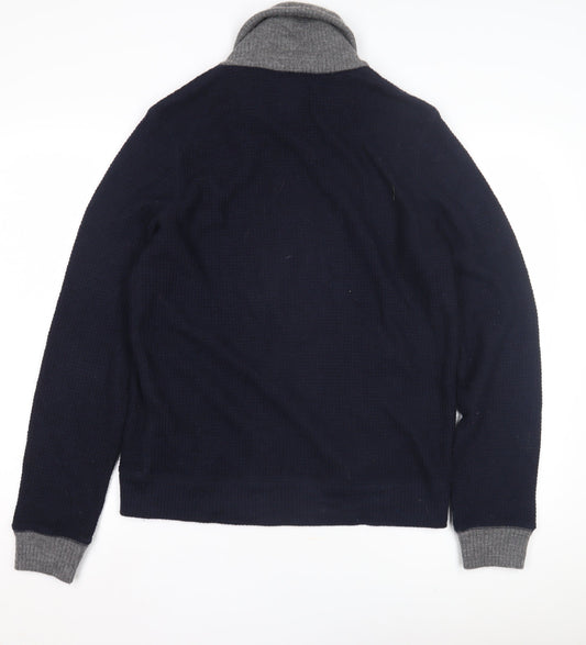 Boss Orange Men's Blue Wool Jacket, Size L