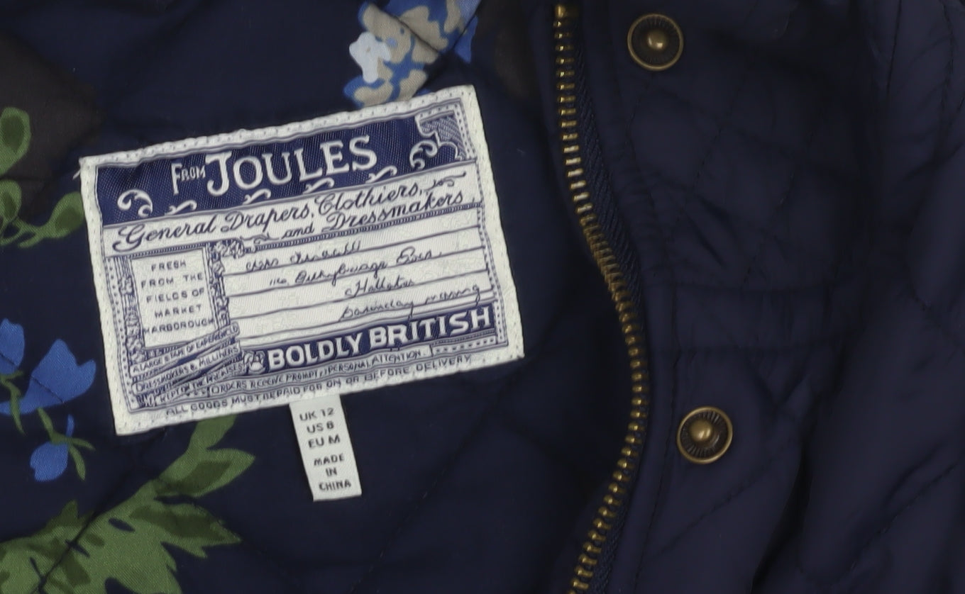 Joules Women's Quilted Blue Jacket Size 12