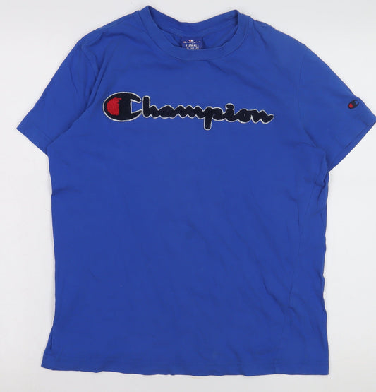 Champion Men's Blue XS Logo T-Shirt