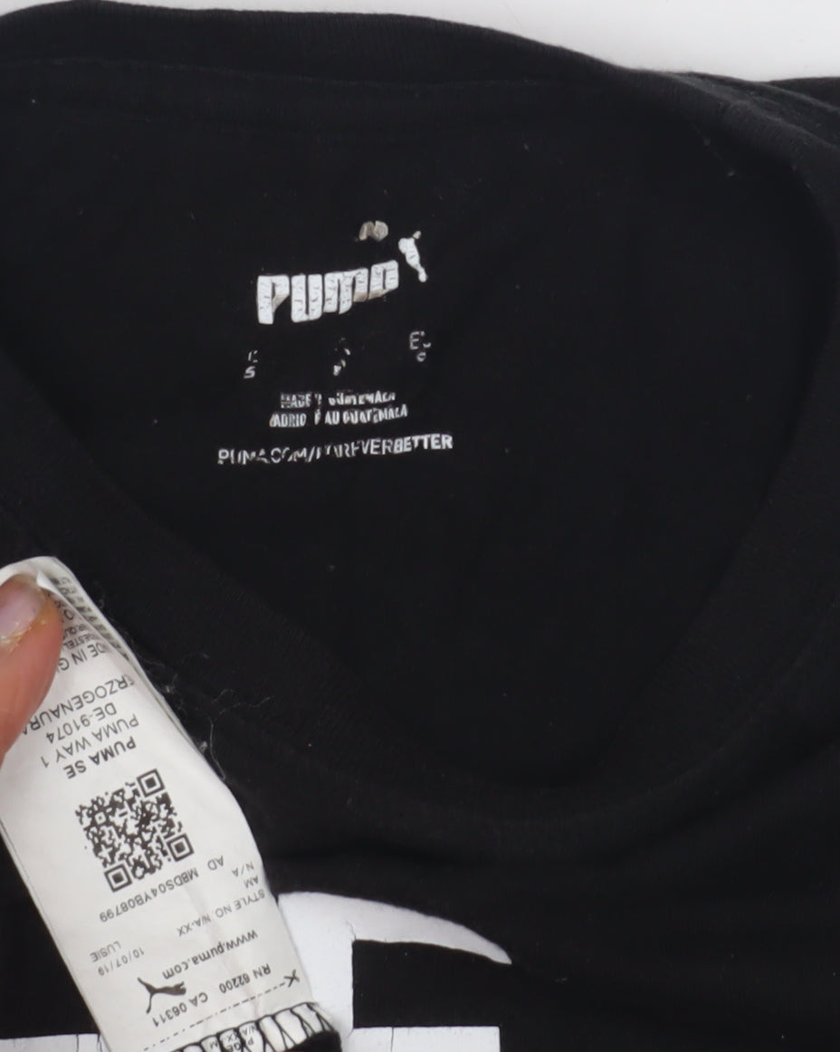 Puma Women's Black Long Sleeve Crew Neck T-Shirt