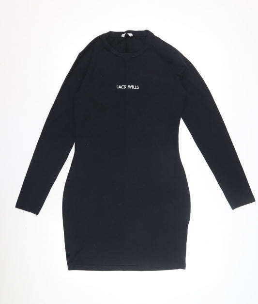 Jack Wills Women’s Black Long Sleeve Dress Size 10
