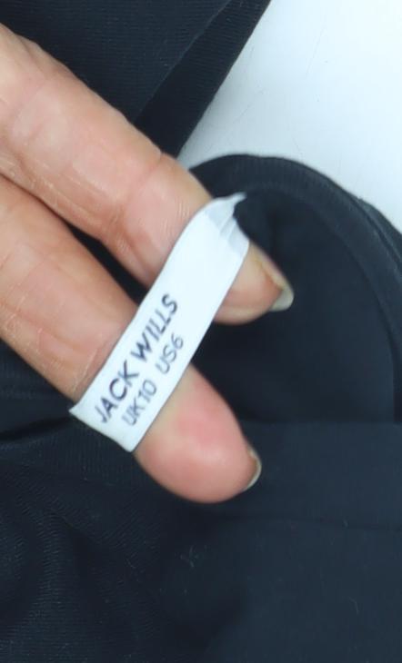 Jack Wills Women’s Black Long Sleeve Dress Size 10