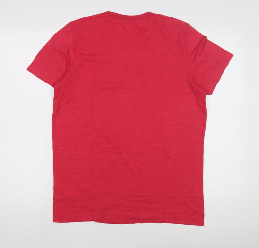Hollister Women's Red T-Shirt Size M Casual Crew Neck