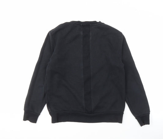 Calvin Klein Men's Black Medium Logo Sweatshirt Pullover