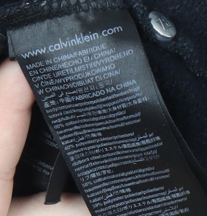 Calvin Klein Men's Black Medium Logo Sweatshirt Pullover