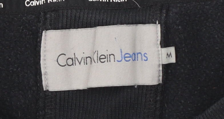 Calvin Klein Men's Black Medium Logo Sweatshirt Pullover