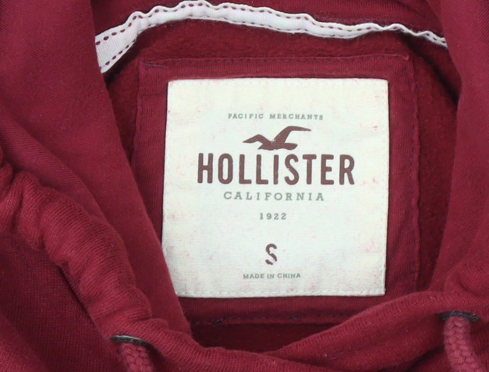 Hollister Men's Red Pullover Hoodie Size S