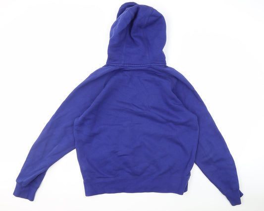 Nike Men's Blue Pullover Hoodie, Medium, Logo Accent