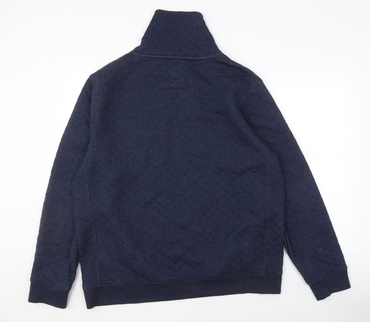 Fat Face Men's XL Blue High Neck Sweatshirt