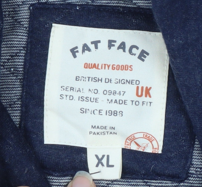 Fat Face Men's XL Blue High Neck Sweatshirt