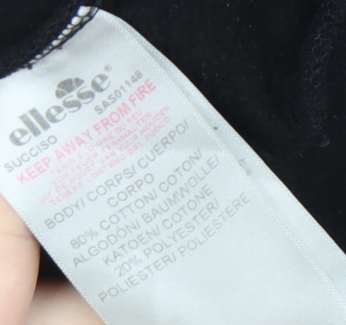 Ellesse Mens Black XL Pullover Sweatshirt Graphic