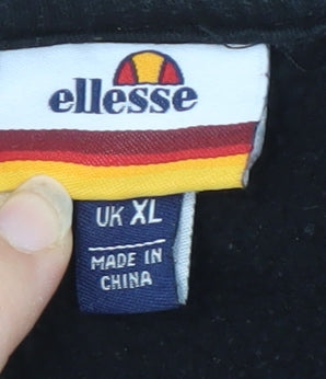 Ellesse Mens Black XL Pullover Sweatshirt Graphic