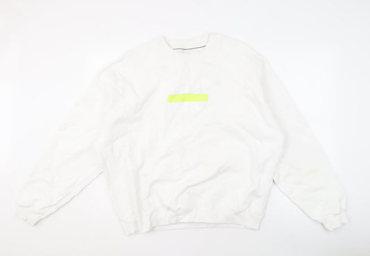 Calvin Klein Jeans Men's White Logo Sweatshirt L