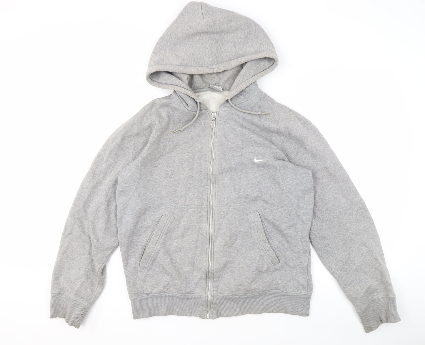 Nike Men's Grey Full Zip Hoodie, Size S
