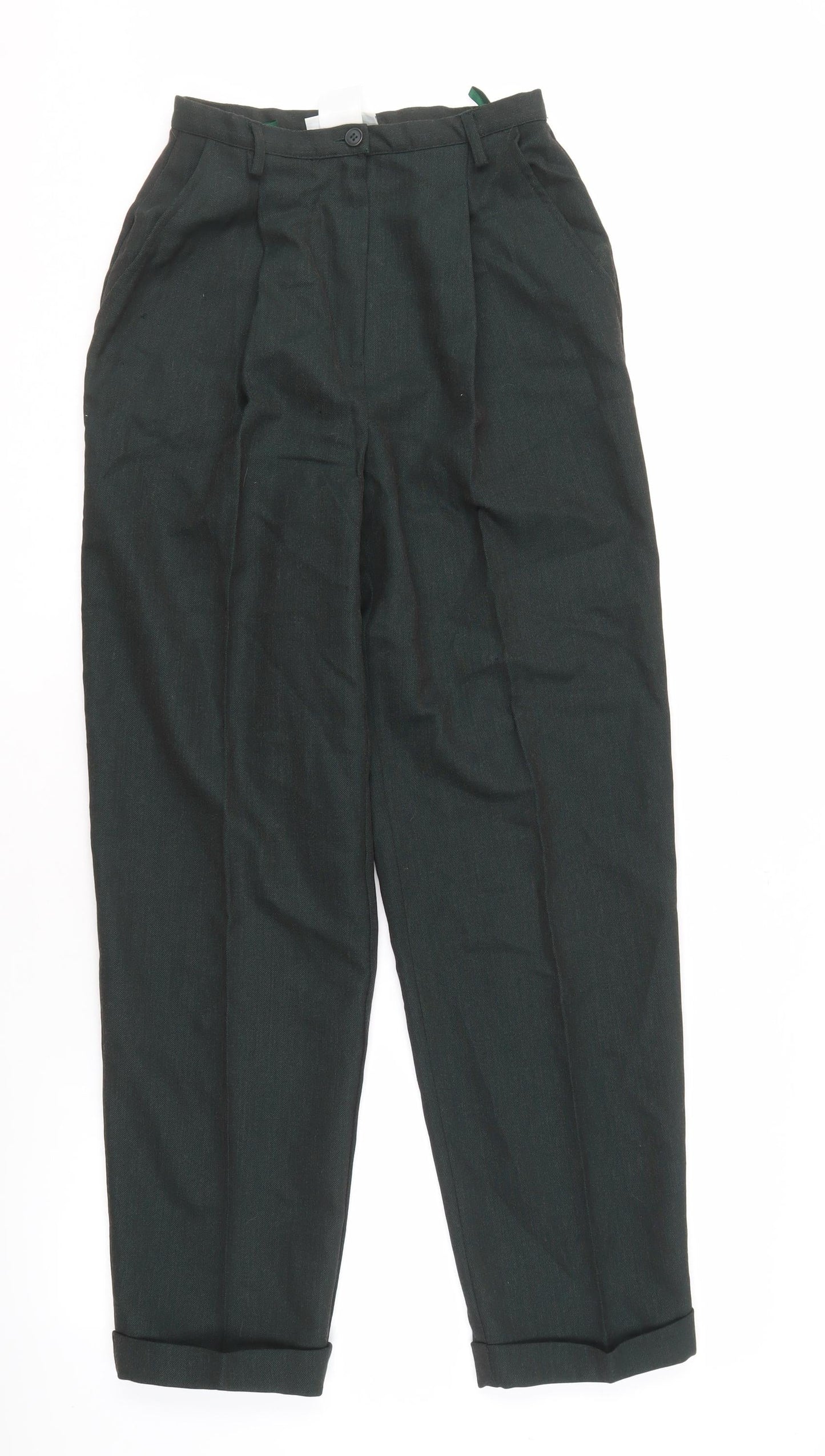 Laura Ashley Women's Green Wool Trousers Size 10