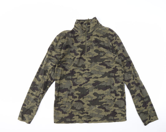 Mountain Warehouse Men's Green XS Camouflage Hoodie