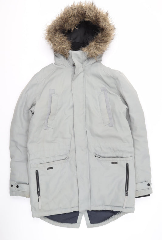 Jack & Jones Men’s Grey Parka Coat S