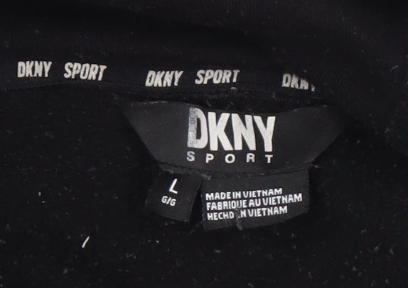 DKNY Men's Black Pullover Hoodie L with Logo