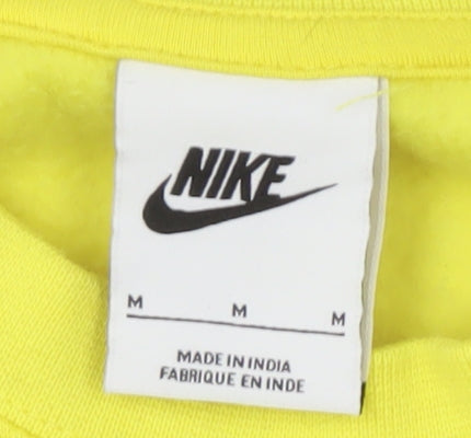 Nike Unisex Yellow Graphic Sweatshirt M Pullover