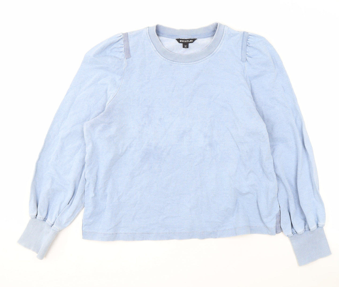 Whistles Women's Blue Long Sleeve Basic T-Shirt Size L