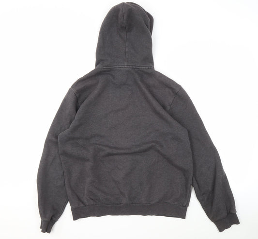 Puma Men's Grey Pullover Hoodie, M, Logo, Regular Fit