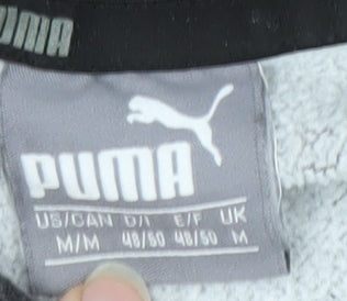 Puma Men's Grey Pullover Hoodie, M, Logo, Regular Fit