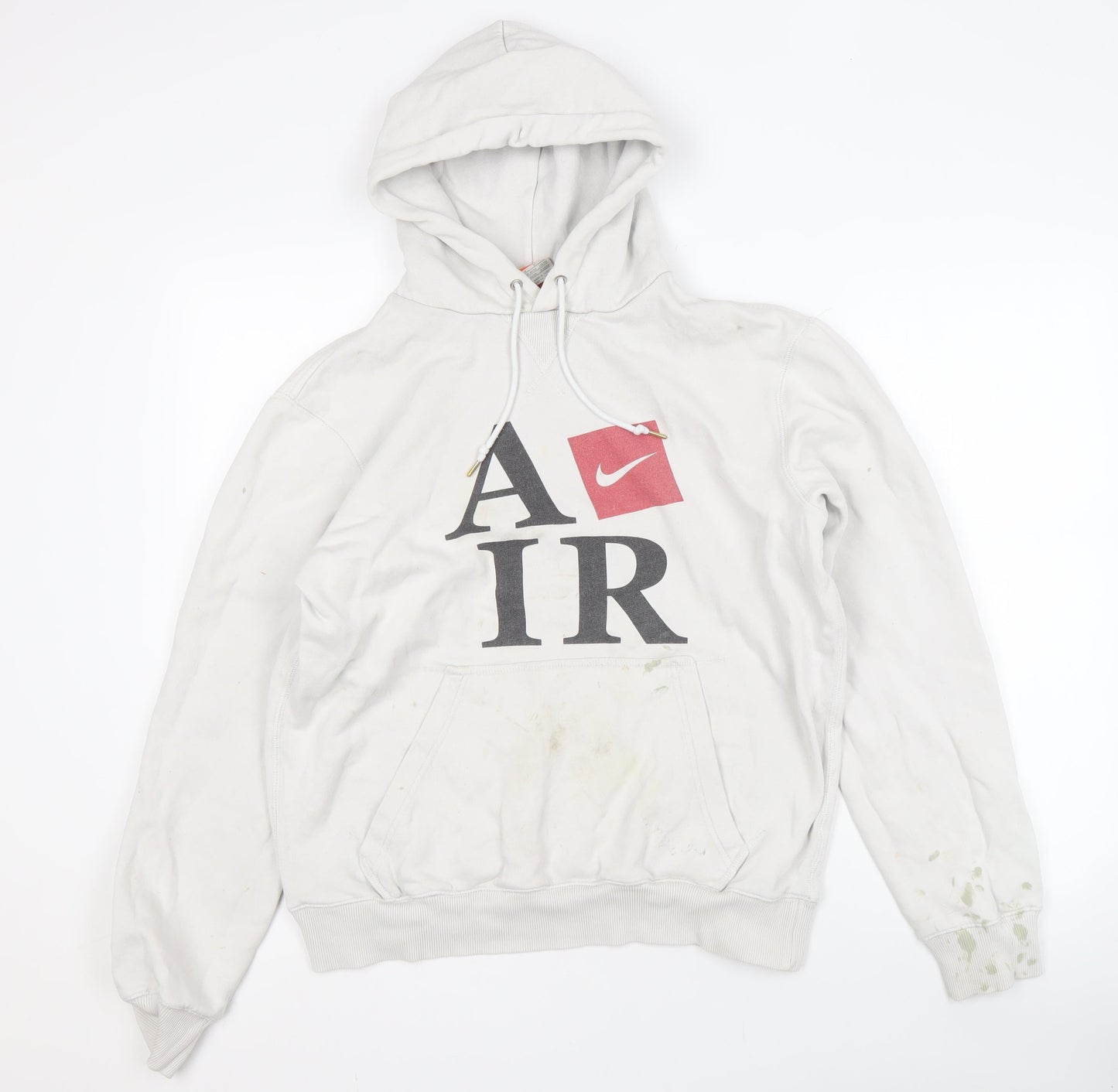 Nike Men's White Pullover Hoodie M with Logo