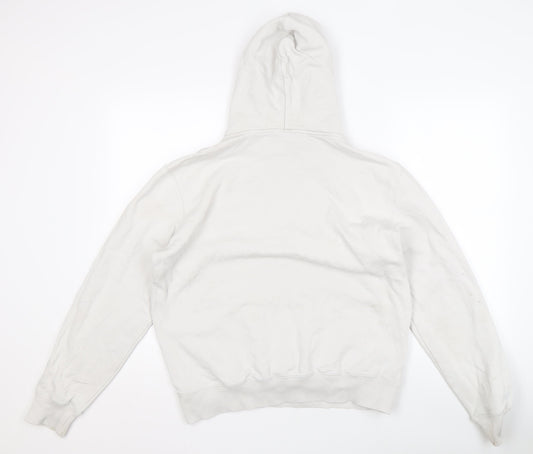 Nike Men's White Pullover Hoodie M with Logo