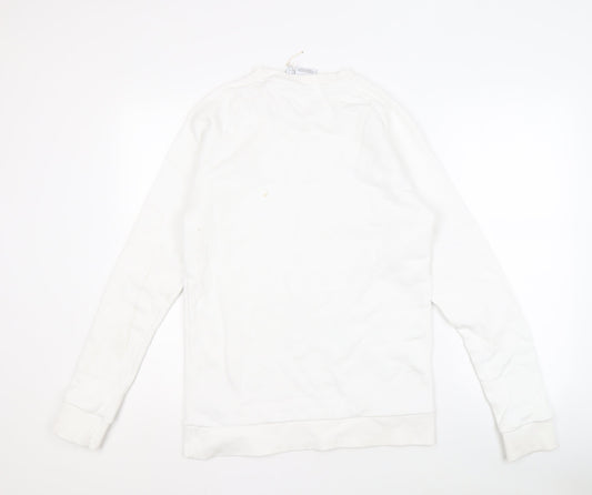 Adidas Men's White Pullover Sweatshirt S