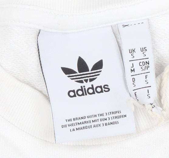 Adidas Men's White Pullover Sweatshirt S