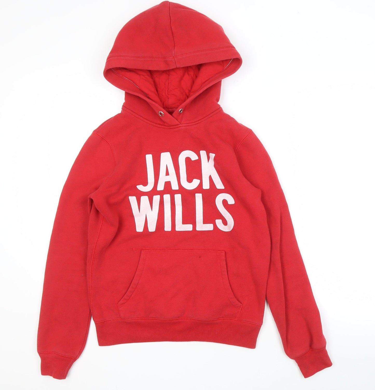 Jack Wills Unisex Red Logo Pullover Hoodie S