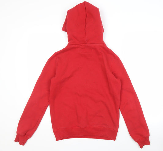 Jack Wills Unisex Red Logo Pullover Hoodie S