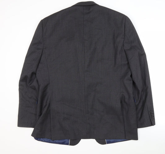 John Lewis Men's Grey Wool Jacket, 46R, Regular Fit
