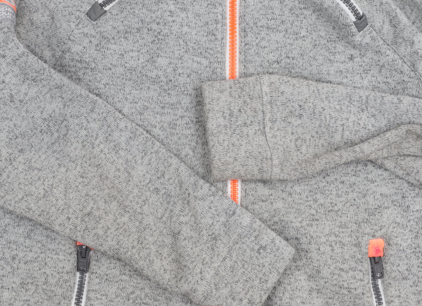 Superdry Men's Grey Hooded Jacket 2XL Full Zip Casual
