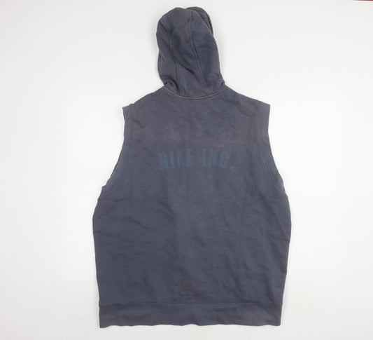 Nike Men's Blue Hooded Jacket, Size M