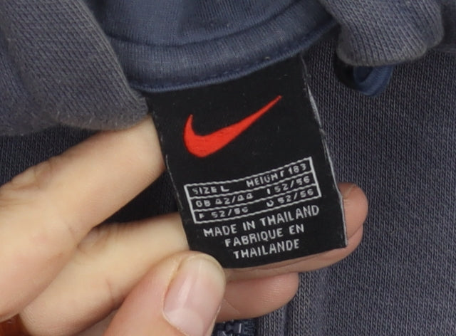 Nike Men's Blue Hooded Jacket, Size M