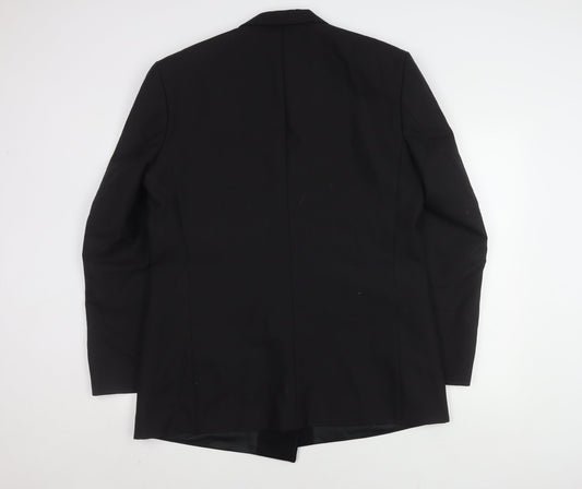 Skopes Men's Black Tuxedo Blazer, 44L, Double-Breasted, Formal