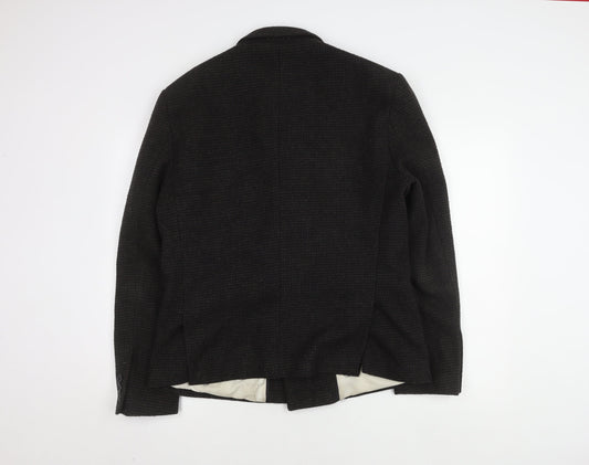Bellfield Unisex Black Check Blazer Lined Blazer L