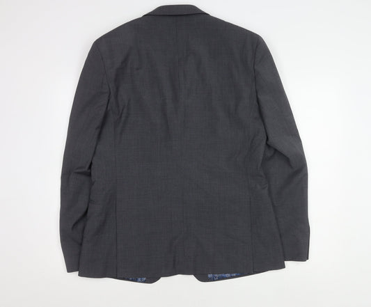 Ted Baker Men's Grey Slim-fit Blazer 42R Classic Style