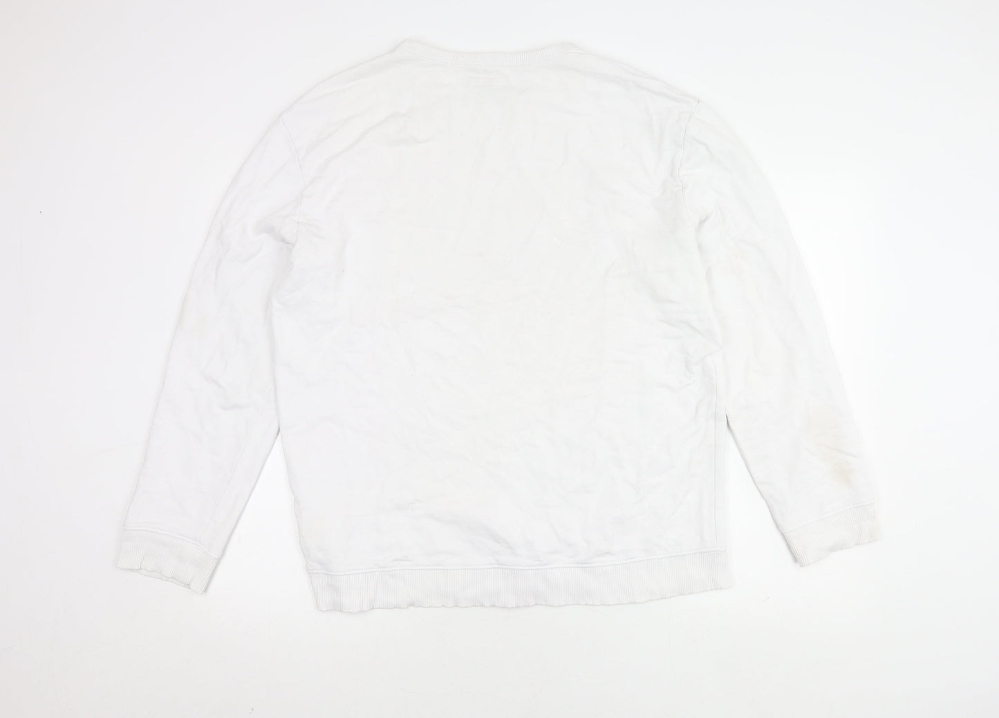 Lee Unisex Adults White XL Logo Sweatshirt